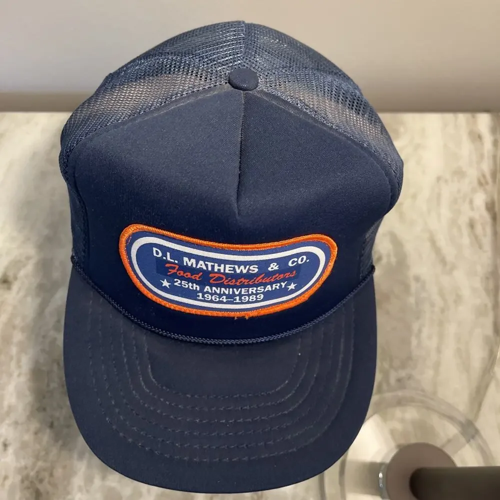 Vtg Snapback Trucker Hat Cap Patch Food Distributor Mesh 2
